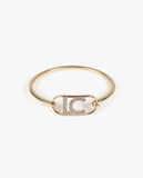 Thin Rigid Bracelet Oval Logo