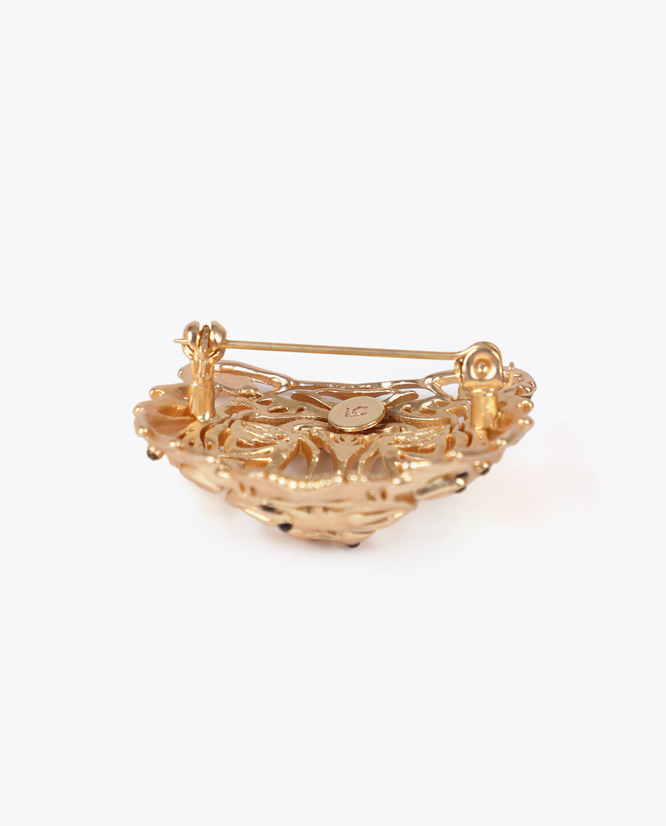 Tiger Head Brooch