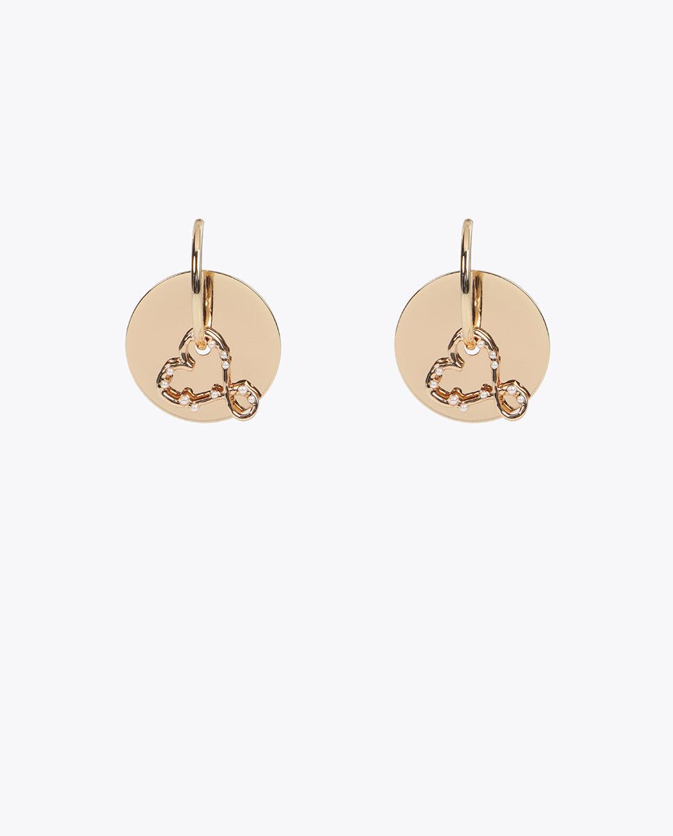 Mobile Hoop Earring with Infinity Heart