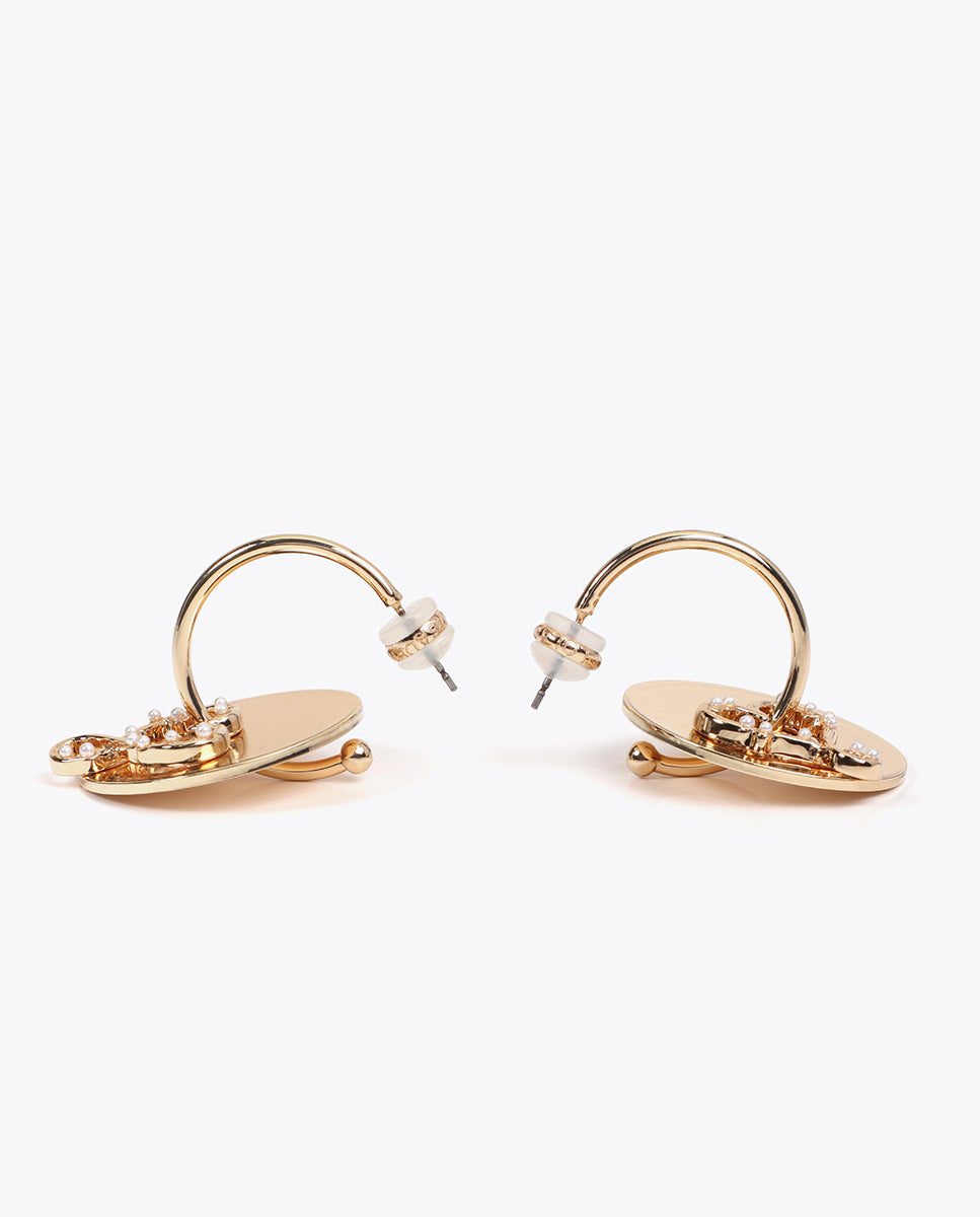 Mobile Hoop Earring with Infinity Heart
