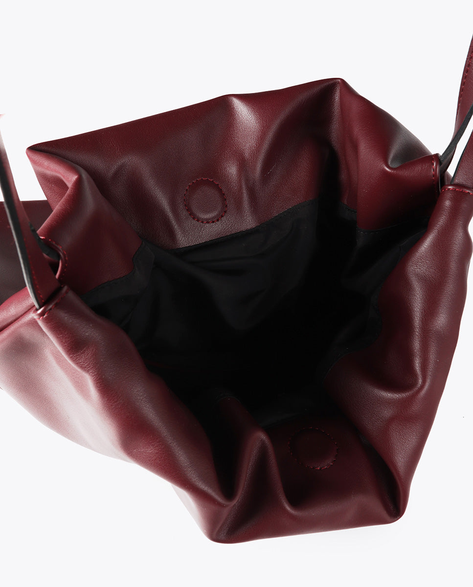 Leather Effect Shopper Bag with Oval LC Logo