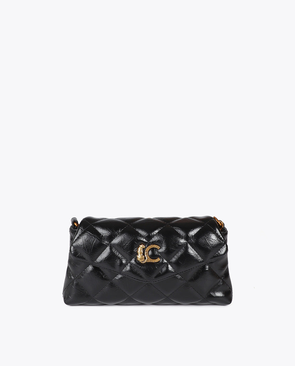 Mini Quilted Crossbody Bag with LC Leopard Logo