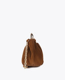 Pleated Faux Leather Effect Bag with 'bags lovers' Tag