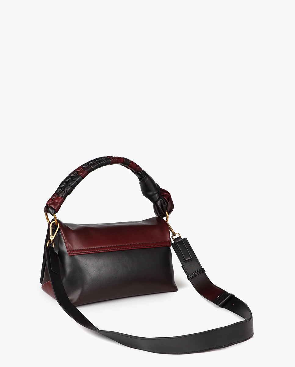 Flap Crossbody with Knot Handle. Leopard LC Logo