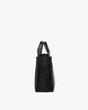 Nylon Crossbody Bag with Faux Leather Effect