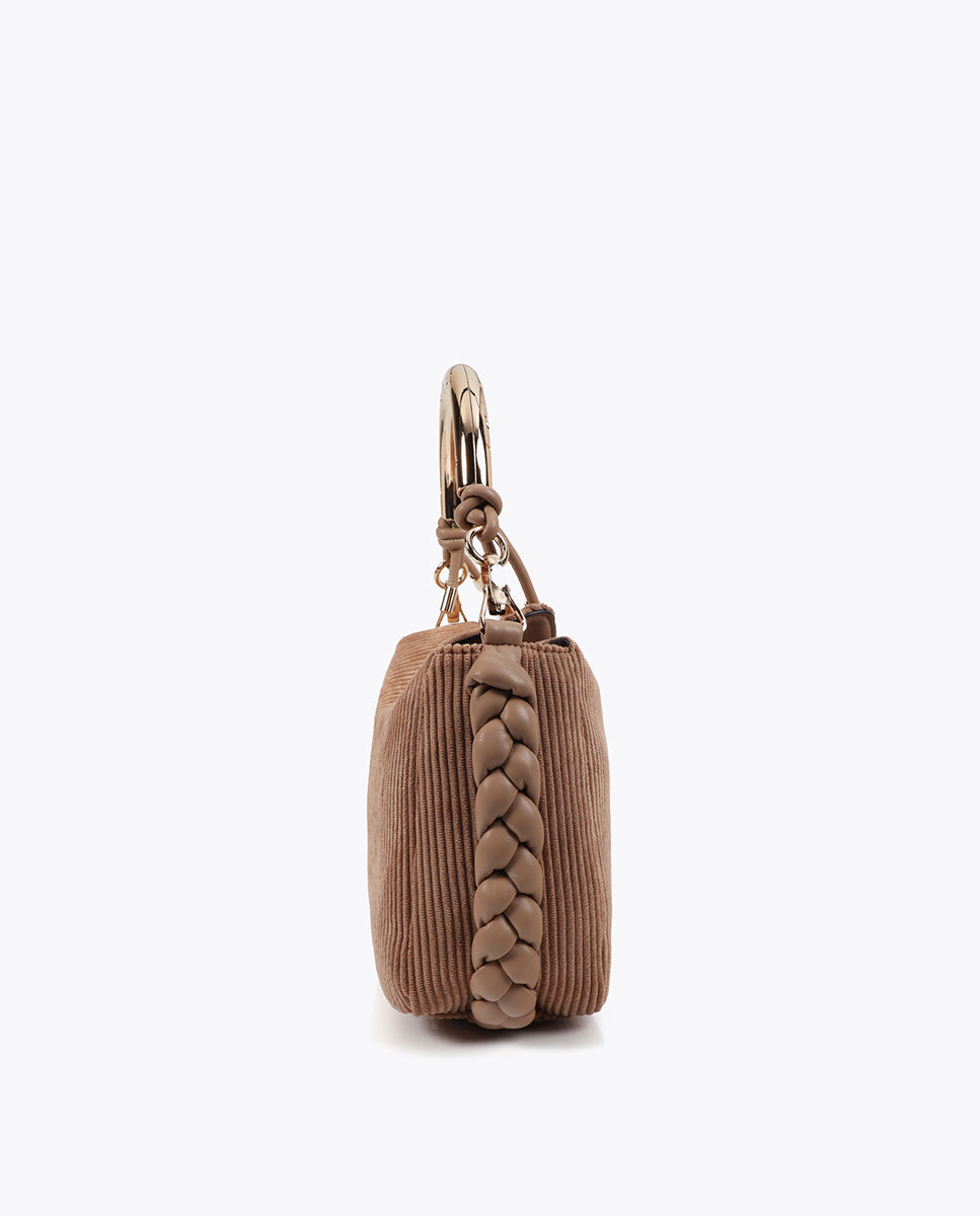 Custom Metallic Handle Crossbody Bag