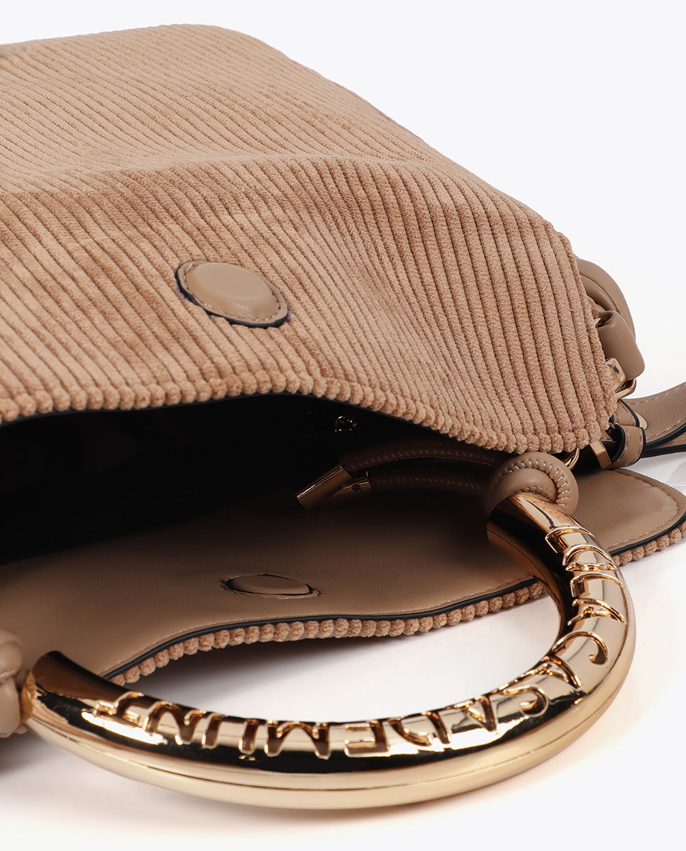 Custom Metallic Handle Crossbody Bag