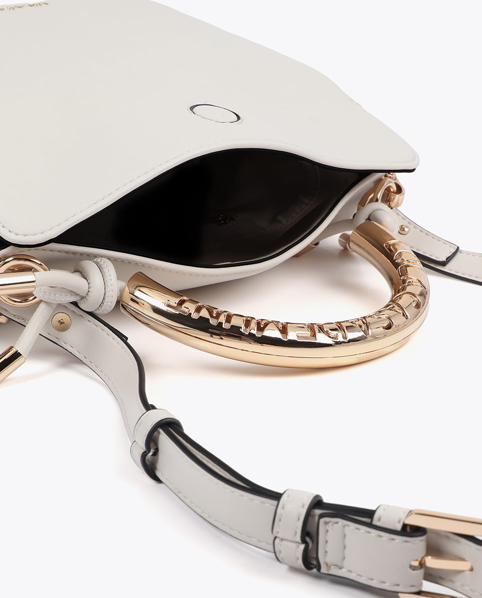 Customizable Metallic Handle Crossbody
