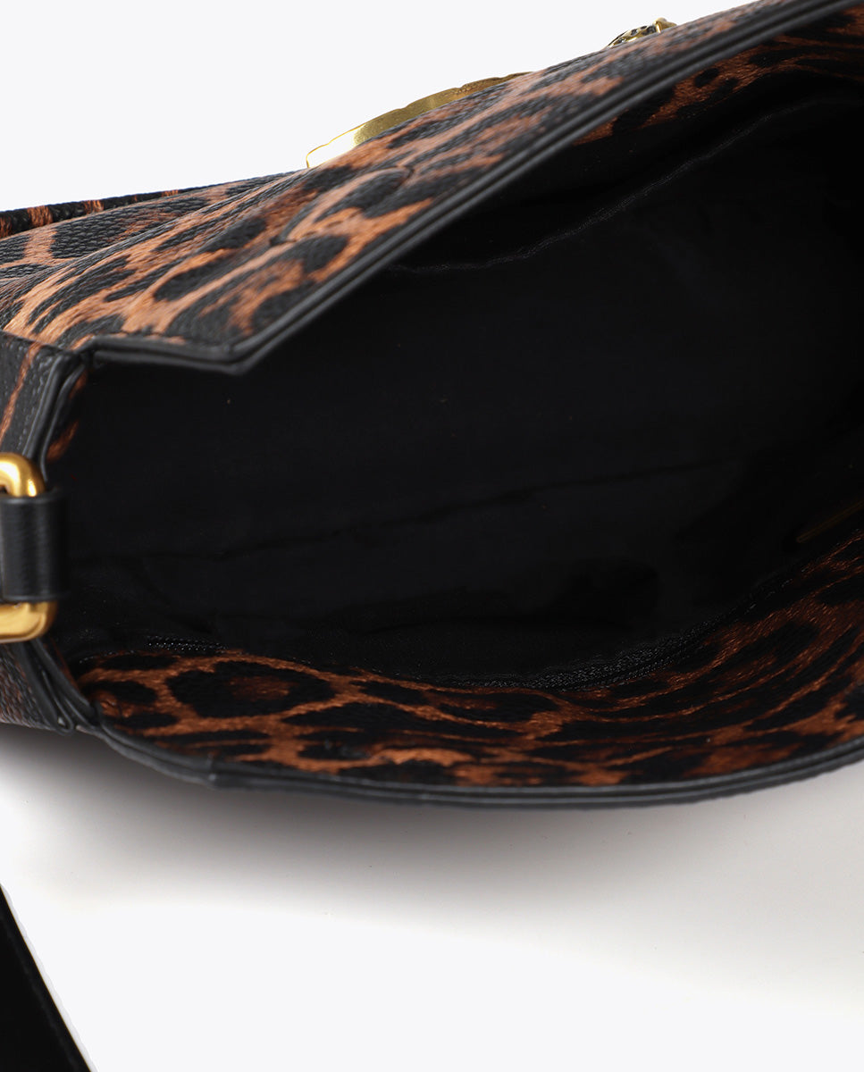 Animal Print Logo LC Leopard Crossbody