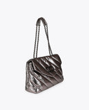 Metallic Quilted Flap Bag