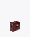 Oval LC Logo Snake Effect Crossbody Bag