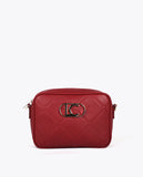 Monogram Diamond Oval Logo Faux Leather Crossbody