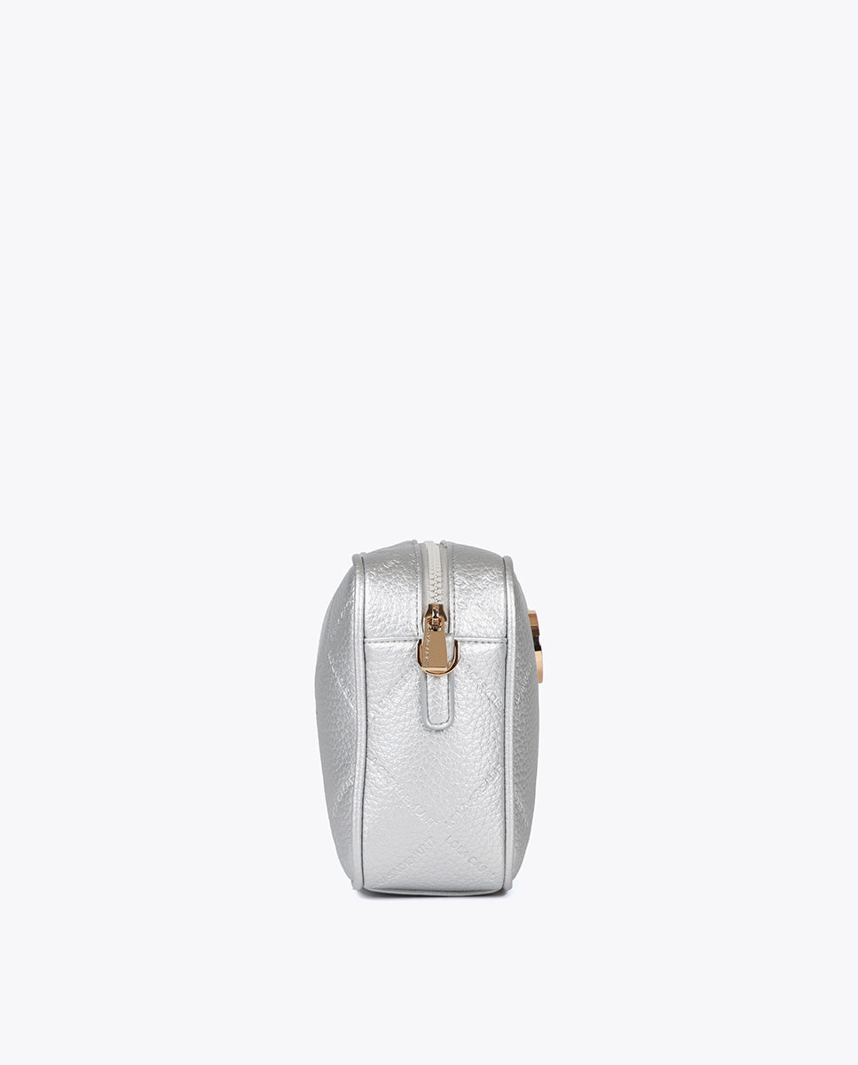 Monogram Diamond Oval Logo Faux Leather Crossbody