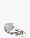 Monogram Diamond Oval Logo Faux Leather Crossbody