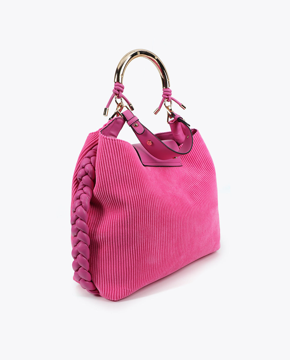 Personalized Metallic Handle Shopper Bag