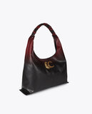 Faux Leather Effect Shopper Bag with Braided Handle and Leopard LC Logo
