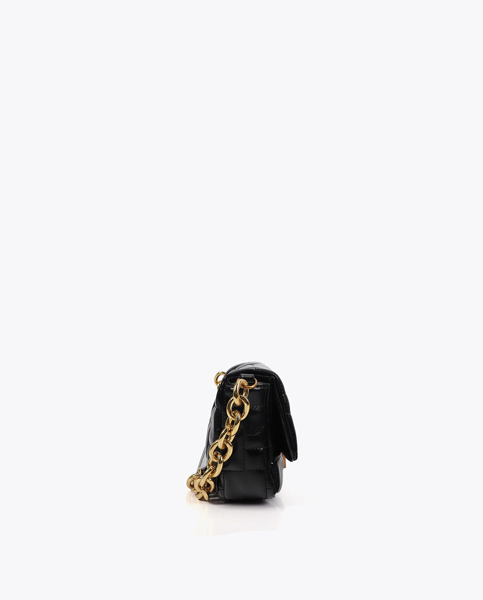 Padded Shoulder Bag with Custom Automatic Closure