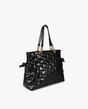 Quilted Shopper with Chain and Faux Leather Handles