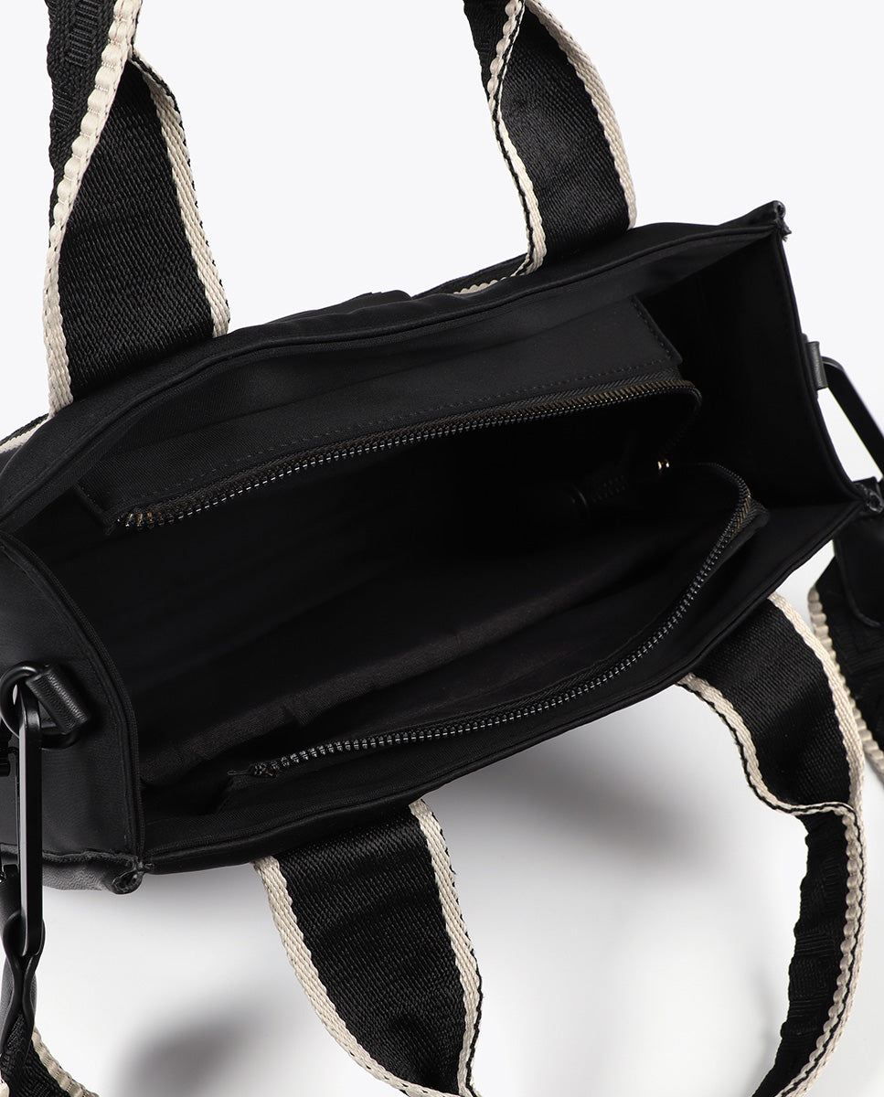 Neoprene Fabric Mini Shopper with Tone-On-Tone Silicon Logo