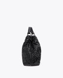 Ruched Leather Effect Bag