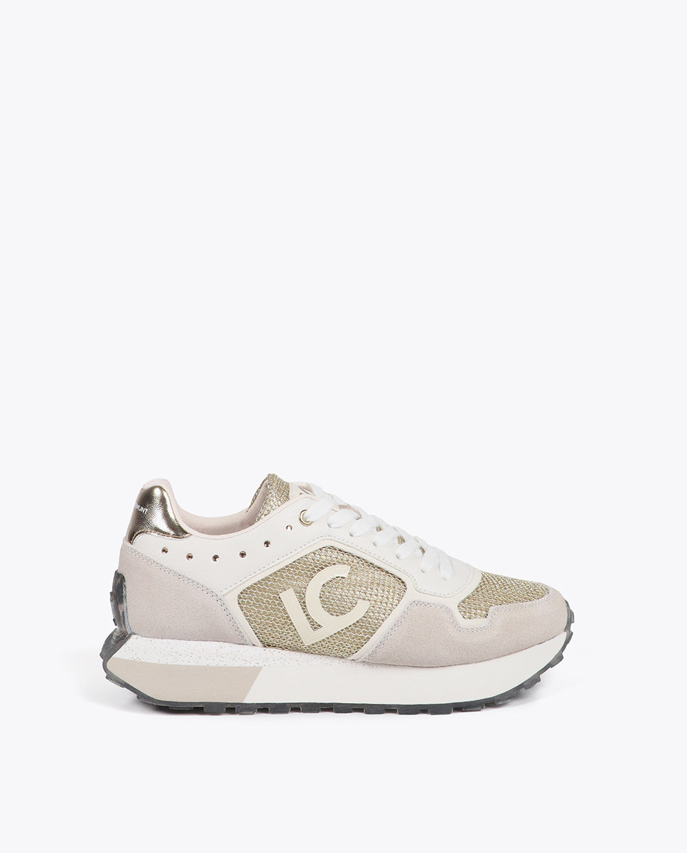 Sneaker with Custom Sole and Animal Print and Leather Details