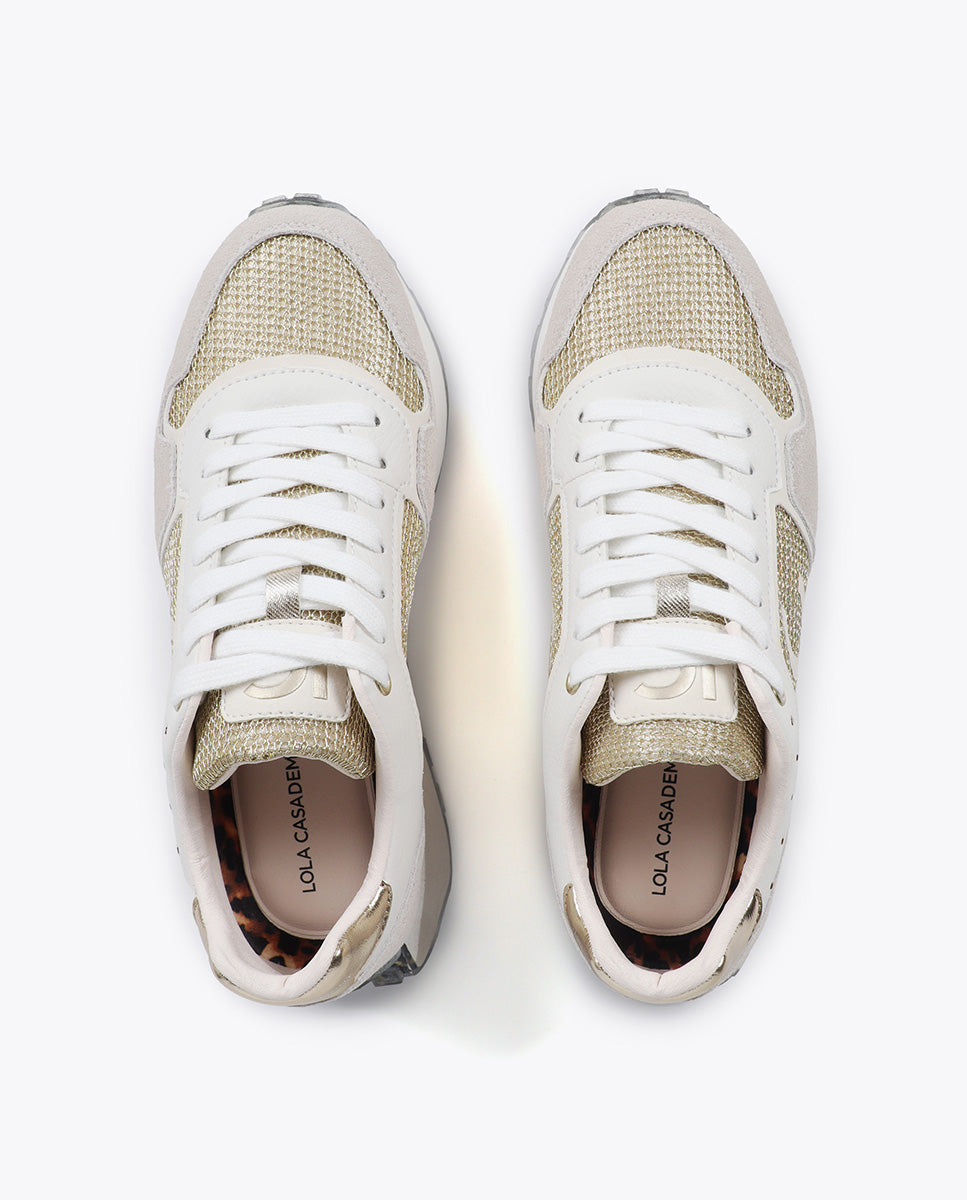 Sneaker with Custom Sole and Animal Print and Leather Details