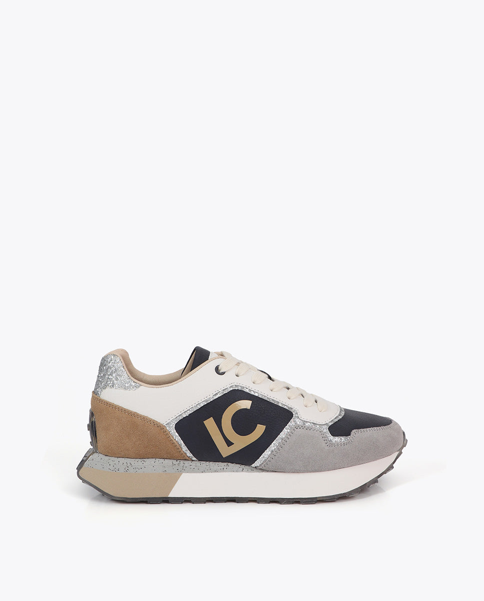 Animal print trainers with personalised sole and leather details