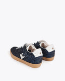 Sneakers with Hidden Wedge and Leather Details