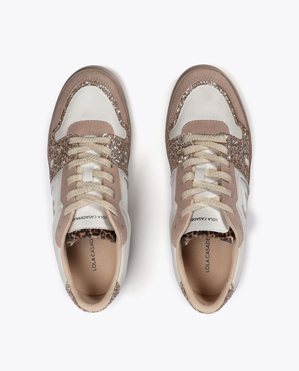 Wedge Sneaker with Leather Details