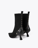 Sock-Style Boot with Snake Details