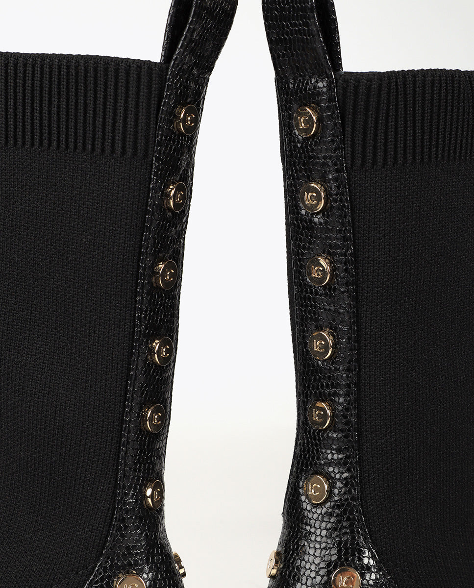 Sock-Style Boot with Snake Details