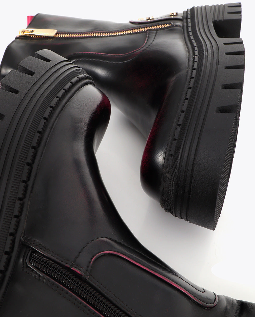 Boot with Gradient Effect and Metallic Details