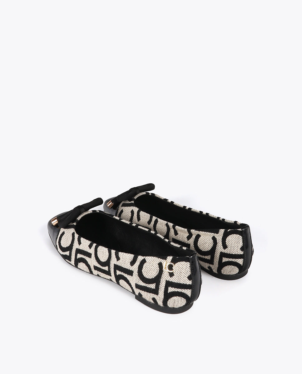 Round Toe Ballerina with Front Bow