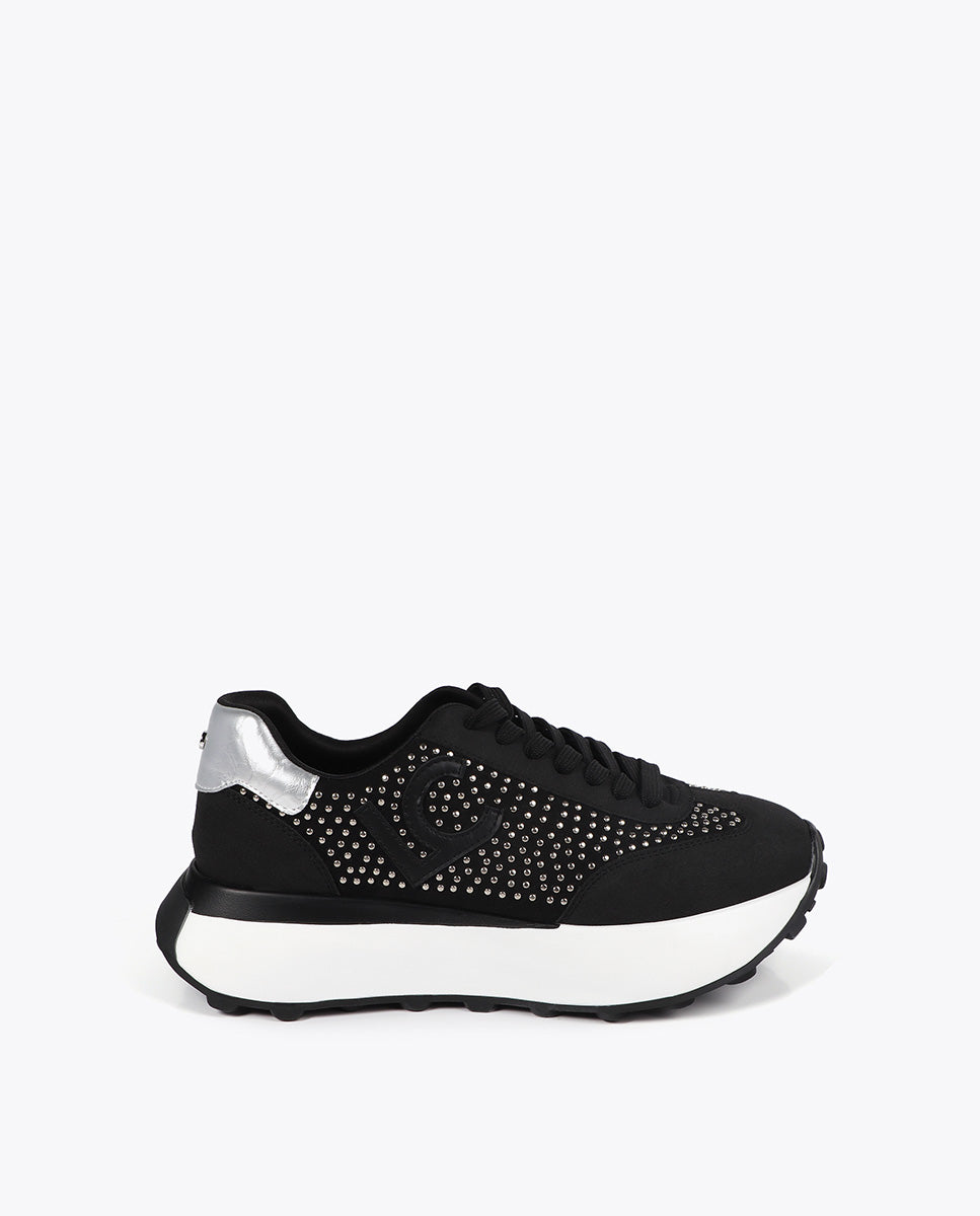 Platform Sneakers with Metallic Studs