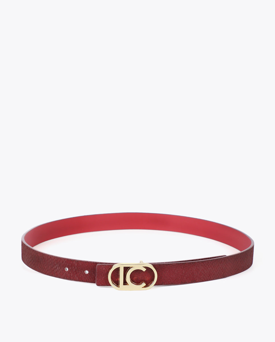 Reversible Snake Skin Texture Belt
