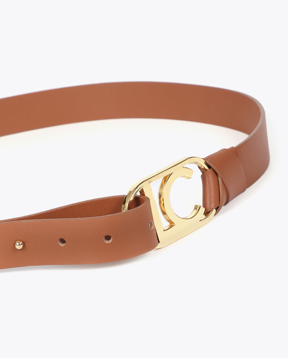 Oval Logo Chain Belt
