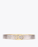 Reversible Belt with Metallic Oval Buckle