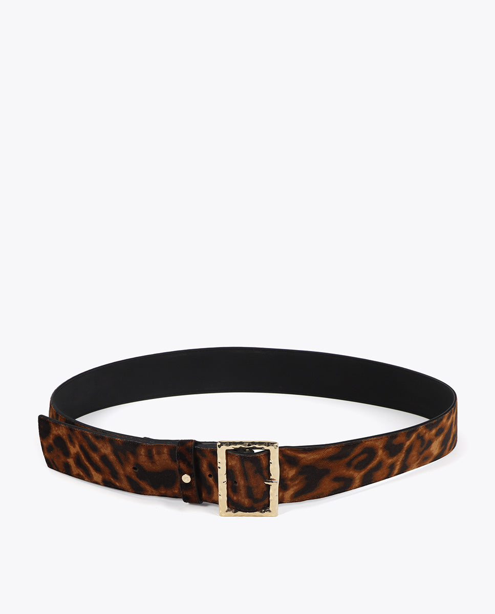 Wide Animal Print Belt