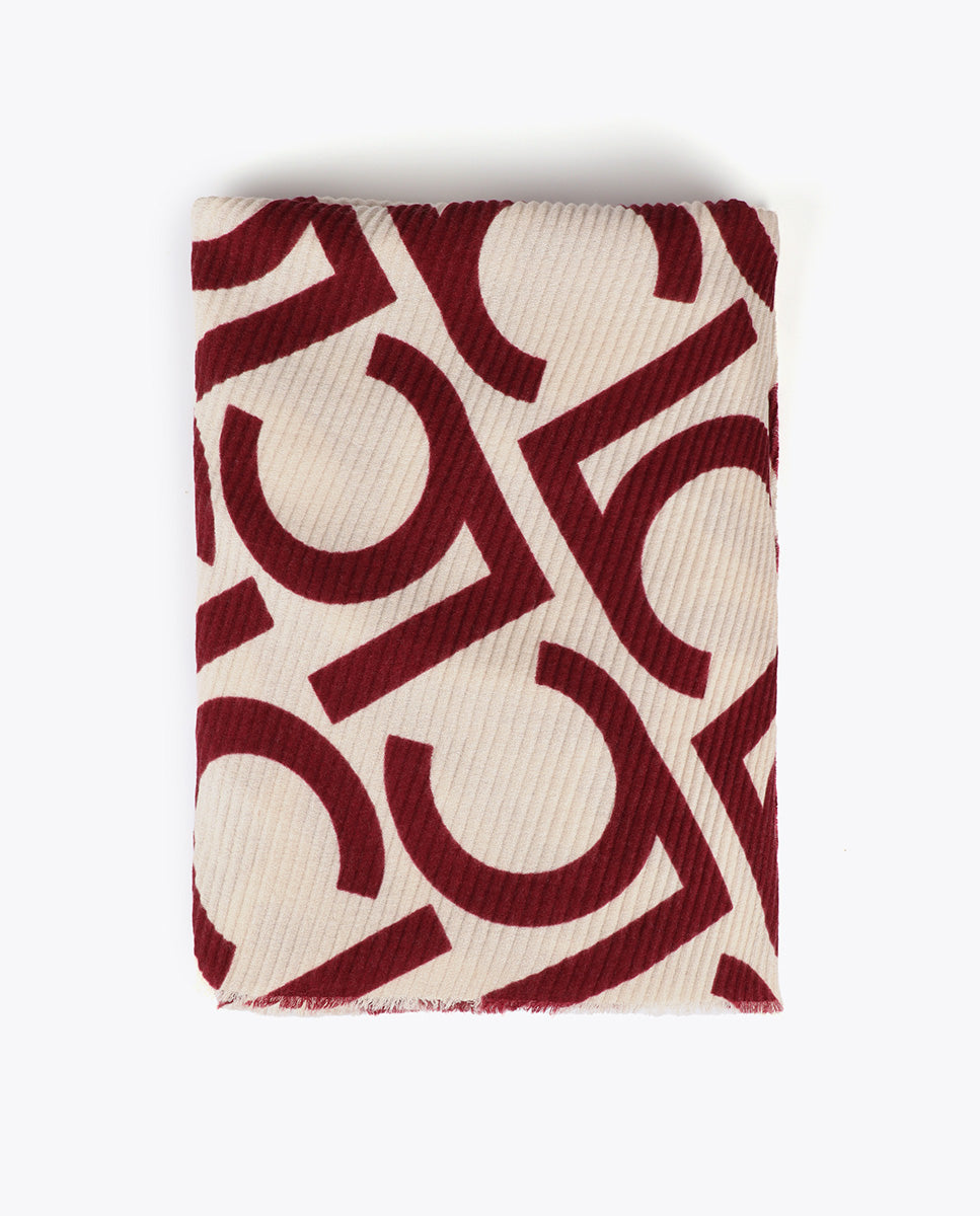 Two-tone Pleated Scarf