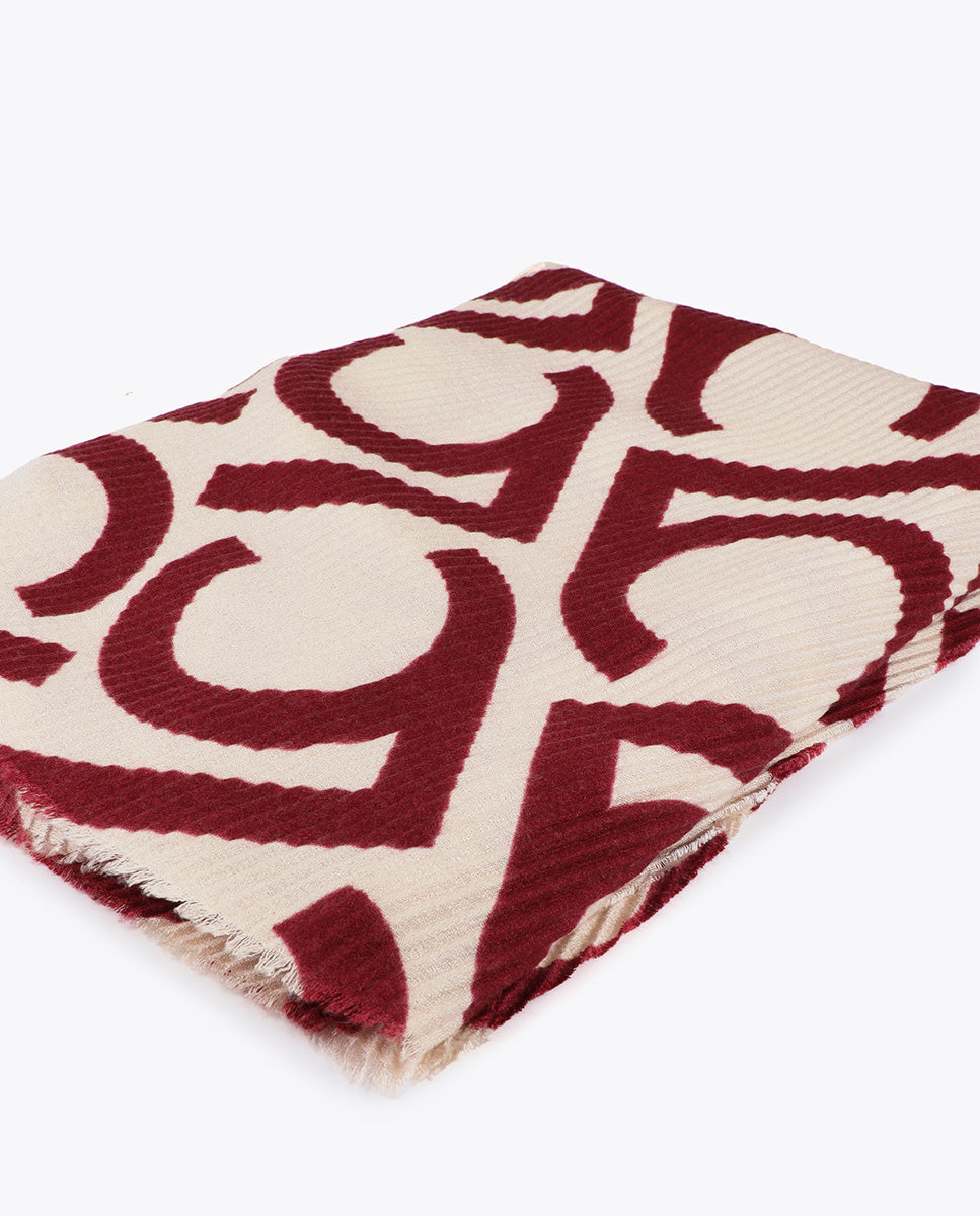 Two-tone Pleated Scarf