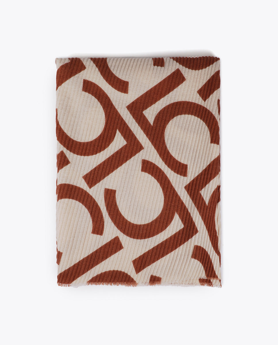 Two-tone Pleated Scarf