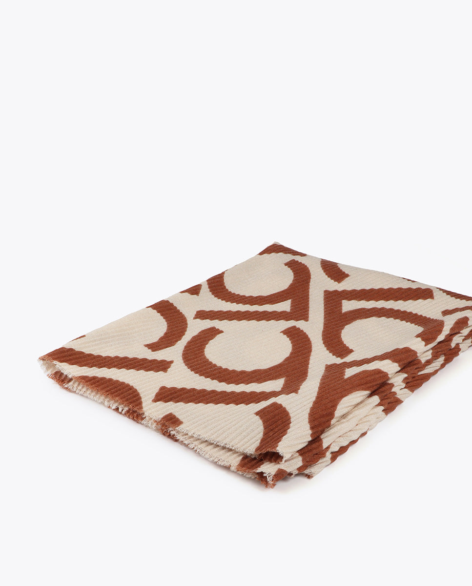 Two-tone Pleated Scarf