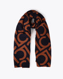 Two-tone Pleated Scarf