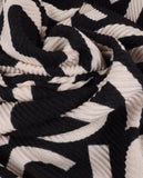 Two-tone Pleated Scarf