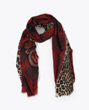 Animal Print and Tartan Scarf