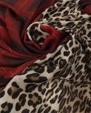 Animal Print and Tartan Scarf