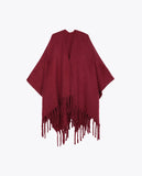 Cape with Fringe Detail