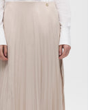 Waxed Effect Pleated Skirt
