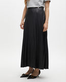 Waxed Effect Pleated Skirt