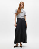 Waxed Effect Pleated Skirt
